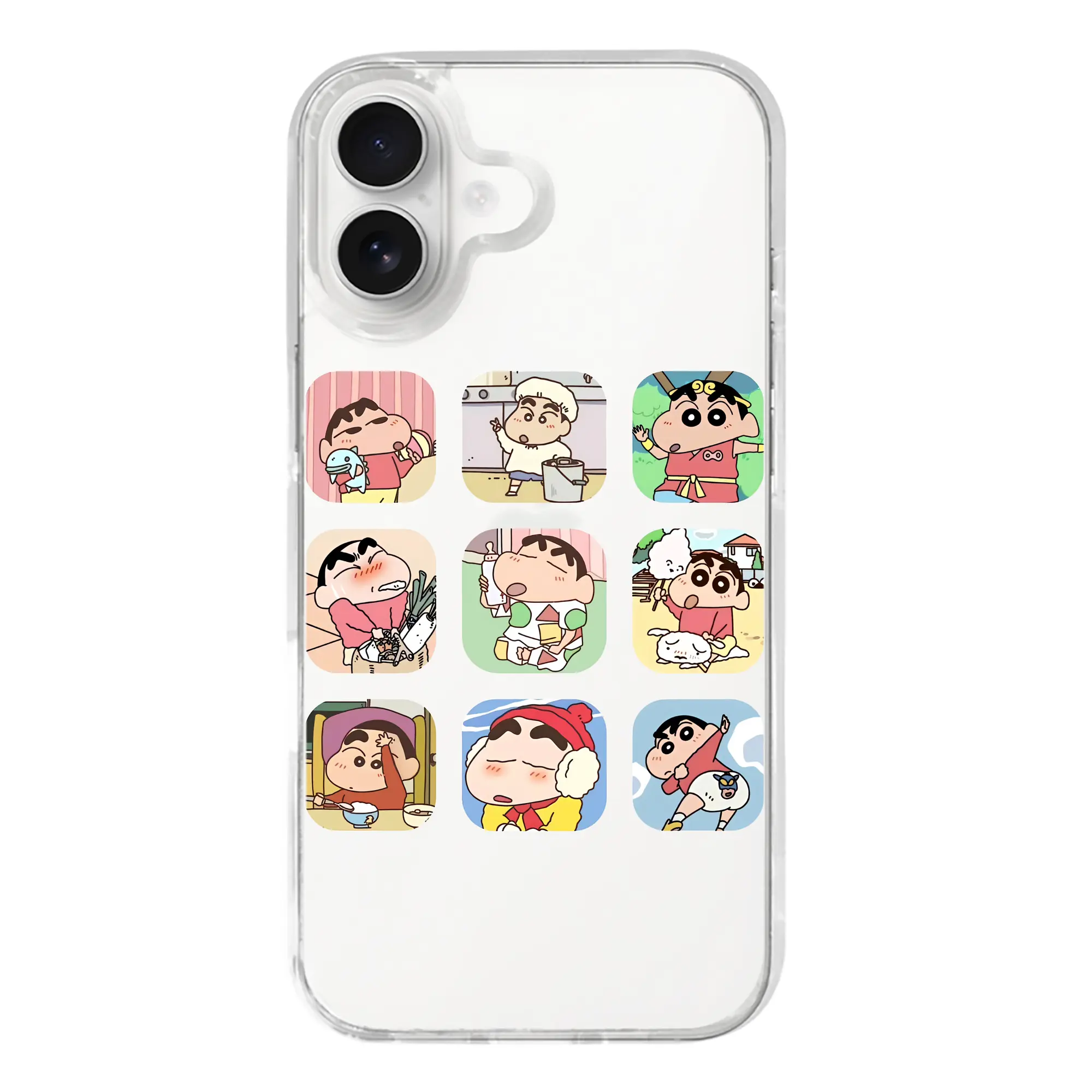 クレヨンしんちゃん グッズ 野原 しんのすけ - iPhone 17シリーズ 透明スマホケース – 薄型・耐衝撃・精密フィット保護カバー